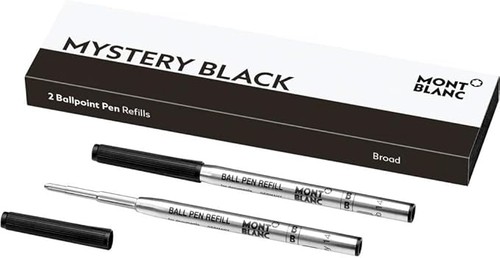 Montblanc Ballpoint Pen Refills Broad Tip Mystery Black 116191 2 Pack