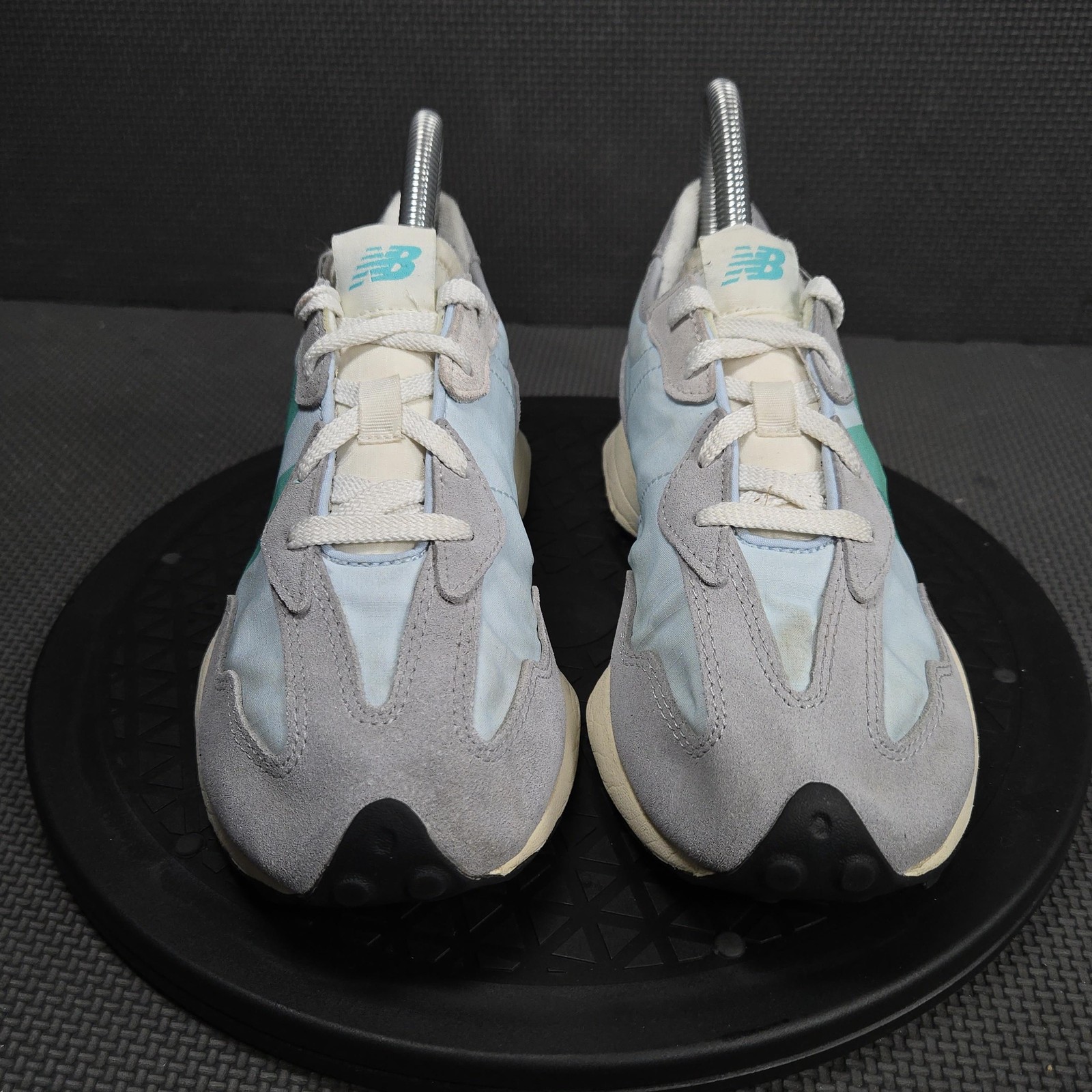 New Balance 327 Shoes Youth Size 4 Blue Gray Suede Low Top Sneakers GS327VK thumbnail 2