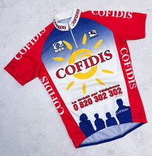 Maglia ciclismo Giordana Cofidis MBK vintage 2001 1/4 zip taglia media