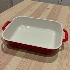 STAUB Red Ceramic Baking Dish Casserole Medium Baker