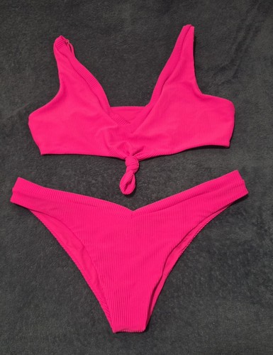 Frankie’s Bikini Ribbed Pink, Austin Top Size-XL,  Enzo Bottom-L