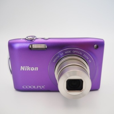 Nikon COOLPIX S3300 Compact Camera 16MP - Purple - Fully Working