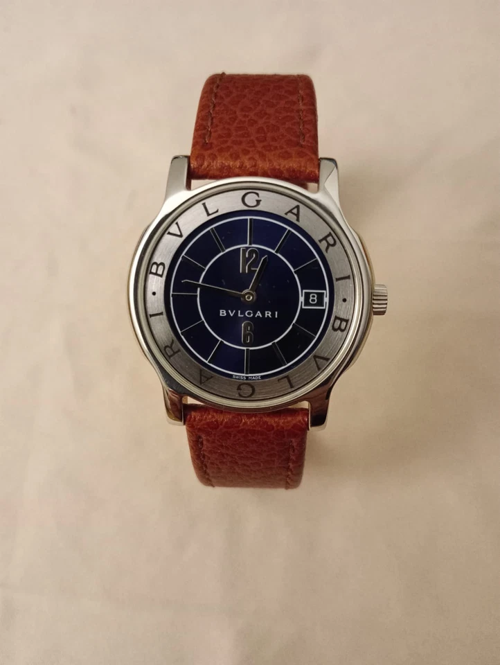 Bulgari Solotempo ST35 Steel Watch Intense Blue Dial Rare Collectors Neo Vintage - Image 4 of 4
