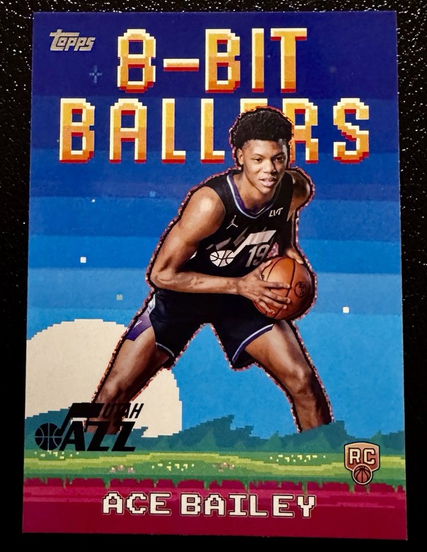Ace Bailey 2025-26 Topps Basketball #8B-35 Utah Jazz 8 Bit Baller Rookie