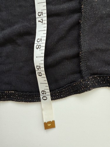 Abito da festa Scarlett & Jo nero oro lurex glitter a cuore taglia 12 prezzo consigliato £ 75 - Foto 20 di 20