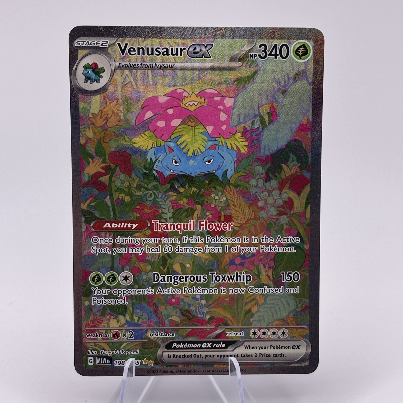Pokémon Venusaur EX #198/165 Scarlet & Violet 151 Special Illustration Rare NM