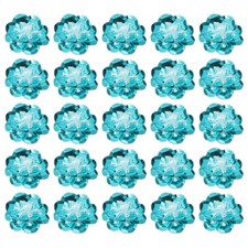 50 Pcs Sequin Bead Flowers Patches, 0.8"/2cm Flowers Applique, Blue