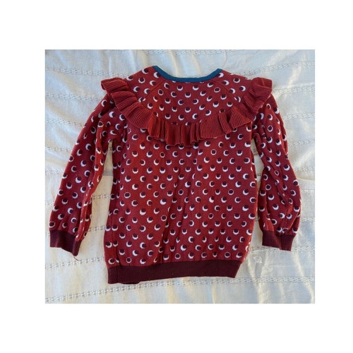 Wild Flowers Cardigan, Ruffle, All Over Pattern, Blue Accents, Sz 6 - Picture 2 of 6