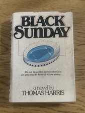 Black Sunday by Thomas Harris 1975 First Edition Hardcover Dust Jacket Novel 