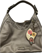 Chala Pewter Owl Sweet Hobo Tote Purse  Read Description
