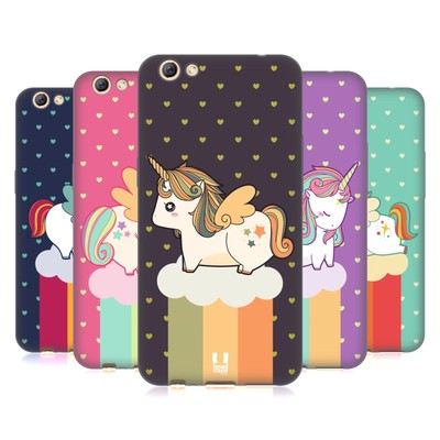 HEAD CASE DESIGNS FANCY UNICORNS 2 CHUBBY COLLECTION GEL CASE FOR OPPO PHONES