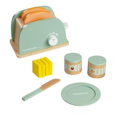 Toaster Toy Play Kitchen Accessories 11 pcs Green TK-W00006 by Teamson Kids