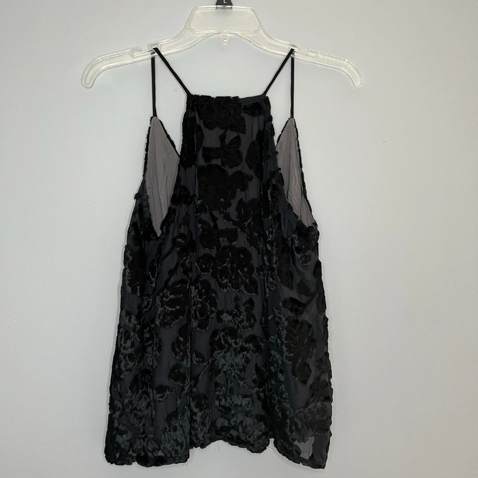 Blusa Anthropologie Maeve Veludo Aplique Burnout Fada Grunge Caprichosa Gótica Tamanho 4 - Imagem 4 de 4