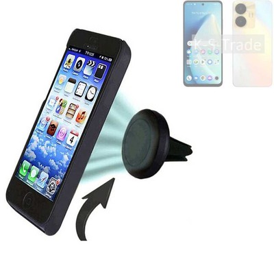 Magnethalterung Lüftungshalter für Realme C55 Auto Halterung Smartphone Handy 