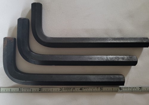 1/2" Allen Wrench Short Arm Heat Treated Standard SAE PARKER KALON Lot of 3 - Picture 2 of 3
