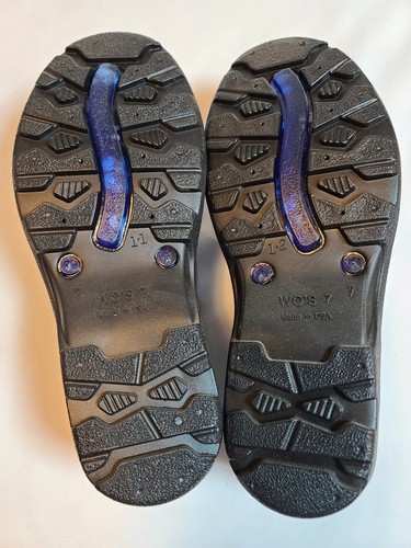 New Sloggers Women's Garden/Rain Waterproof Shoes Black/Blue Paws Size 7 - Picture 9 of 11