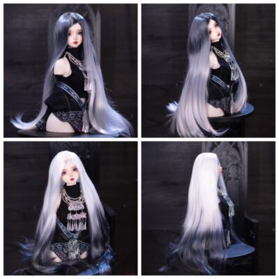 1/3 1/4 1/6 Gradient Long Wig Hair High Temperature Fiber Wig For Bjd Dolls