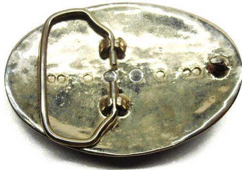 Boots & Spurs Belt Buckle Silver Tone Floral Etched Western Cowboy Cowgirl Rodeo - Foto 7 di 8
