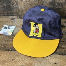 Vintage 90s Mickey Mouse Unlimited M Disney Youth Hat Cap Blue Navy