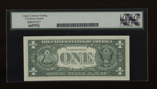 DBR 1969-D $1 FRN Richmond Gem STAR Fr. 1907-E* Legacy 66 PPQ Serial E06529215* - Picture 2 of 2