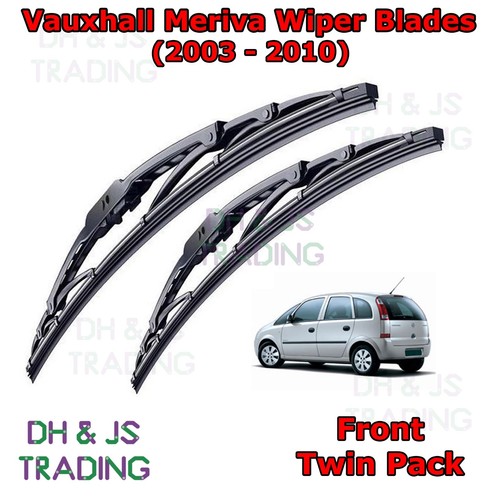 (0310) Vauxhall Meriva Front Wiper Blades Windscreen 2x 24" Hook Type