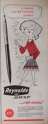 WERBUNG 1959 REYNOLDS LUXUS KUGELSCHREIBER ES IST BESSER - ADVERTISING