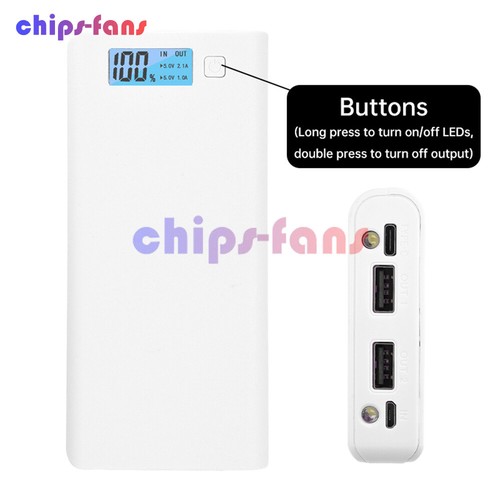 8*18650 Battery Box LCD Mobile Power Bank Case Kit Fai da Te Custodia di Ricarica Batteria - Foto 2 di 30