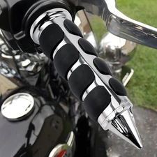 Motorcycle 1" Spike Handle Bar Hand Grips For Harley Kawasaki Suzuki Yamaha