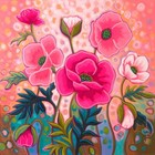Coral Garden Collection II, Peggy Davis, Art Wall Print Poster  14" x 11"   3244