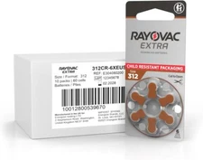 Rayovac Size 312 Extra Advanced Hearing Batteries Exp 2028 - 40 to 160 Batteries