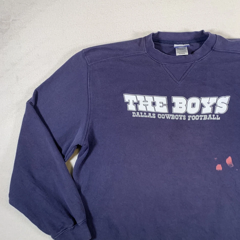 Dallas Cowboys Suéter Adulto Mediano Azul Suave Algodón Sudadera NFL Fútbol B2 Foto 4 de 4
