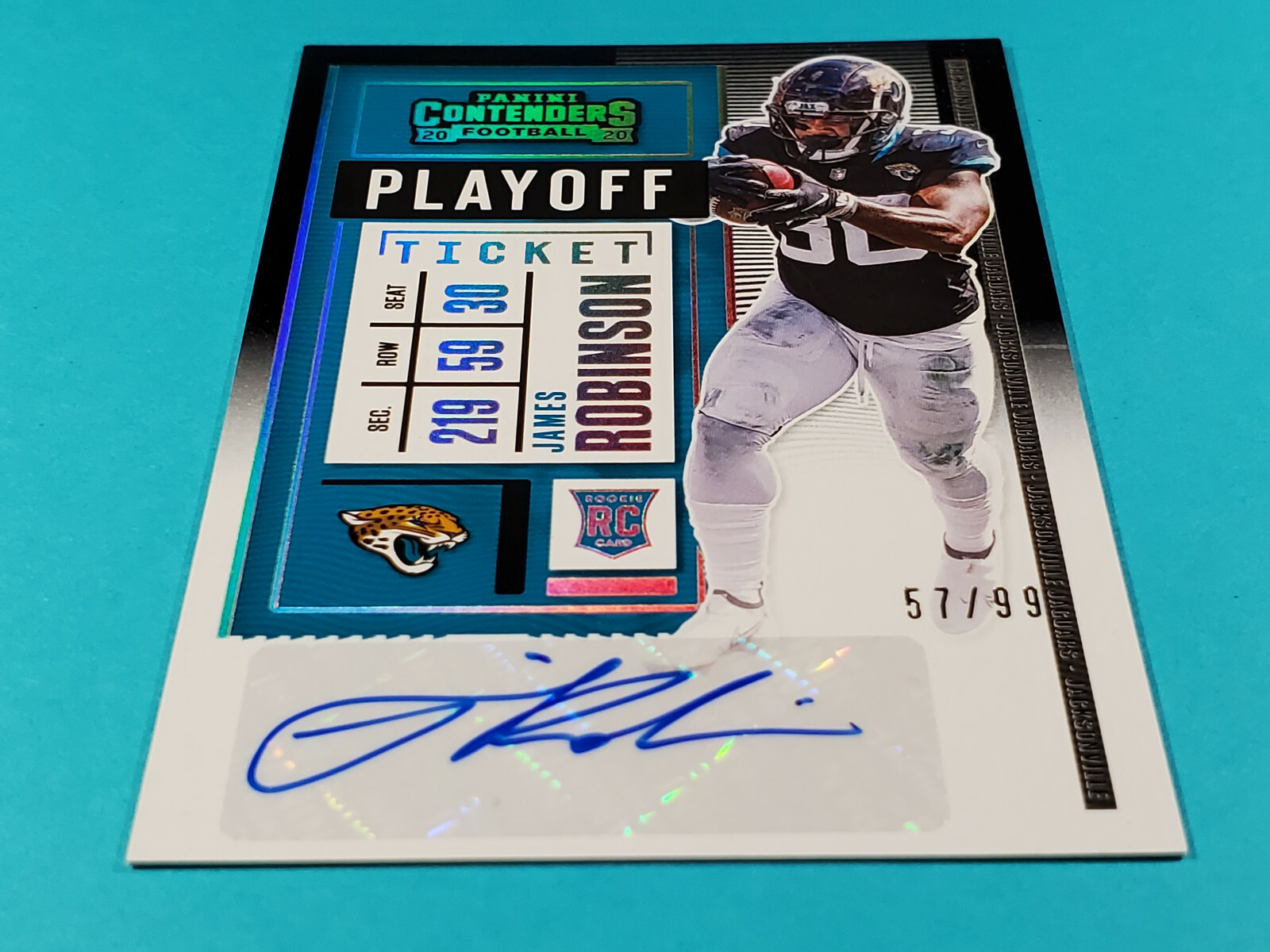 2020 CONTENDERS JAMES ROBINSON PLAYOFF TICKET ROOKIE AUTO SIGNATURE SIGNED #/99