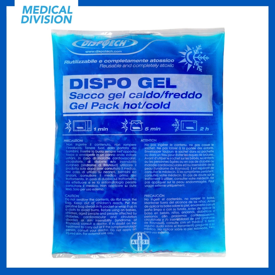 Ghiaccio gel sacco caldo freddo in busta riutilizzabile 14x18 cm - Made in Italy