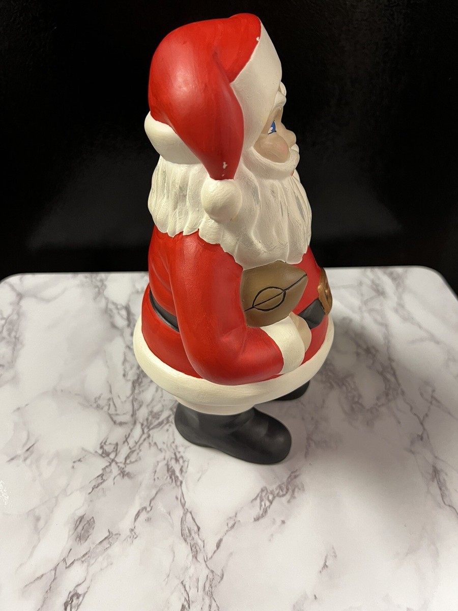 Vintage Santa Claus 1970s Ceramic Mold Figure Christmas 10 inch | eBay