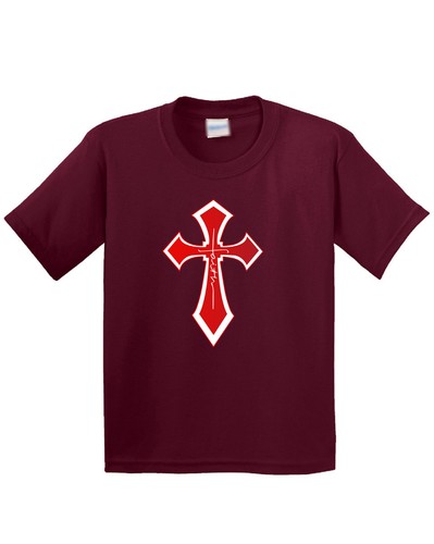 Faith Cross Kid's T-Shirt Religious Christian Jesus Bible God Church New Gift - Picture 12 of 14
