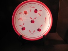 DANSK "BING"  9" Salad /  Luncheon Plate Hand-Painted Red Cherries  - New