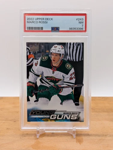 Marco Rossi (RC) - #243 - 2022-23 Upper Deck Series 1 - Young Guns - PSA 7 NM
