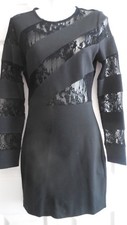 NWOT Guess Womens Fredderick Clubwear Mixed Media Lace Inset Dress S