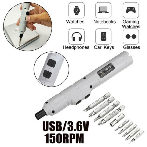 Mini Destornillador a Batería Destornillador Eléctrico Juego de Destornilladores USB Recargable◇ - Imagen 2 de 10