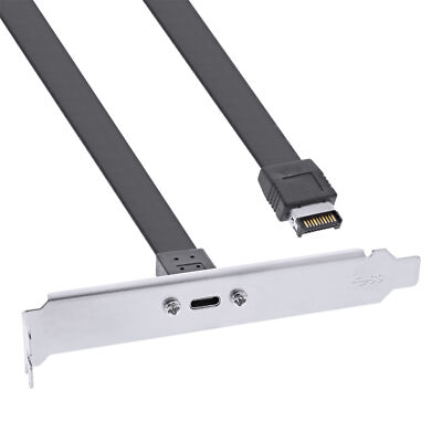 InLine  PCI Slotblende, USB-C  zu USB 3.2 Frontpanel Key-A intern, 0,5m