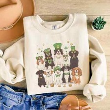 St Patrick's Day Dogs T Shirt, Long Sleeve, Sweatshirt and Hoodie.