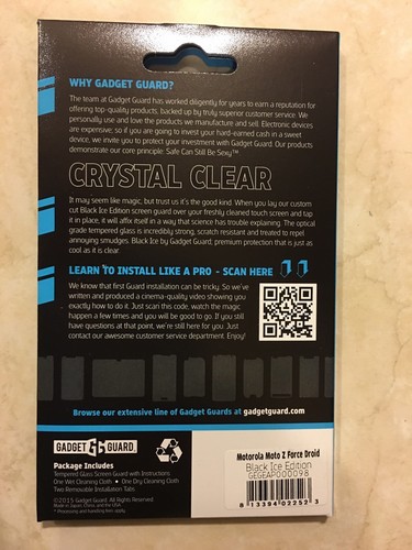 Gadget Guard: Tempered Glass Screen Protector for Motorola Moto Z Droid Force - Picture 2 of 3