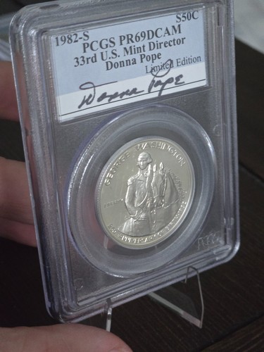 1982 S Washington Half Dollar PCGS PR69DCAM Silver Proof 50C Signed by Mint Dir - Picture 8 of 8