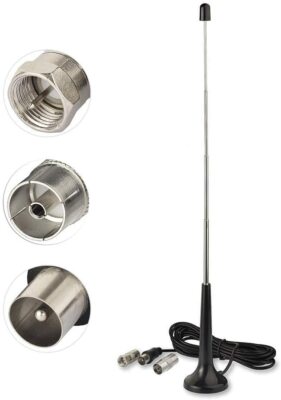 Bingfu DAB FM Telescopic Antenna Indoor 75 ohm Digital Radio Aerial Magnetic TV
