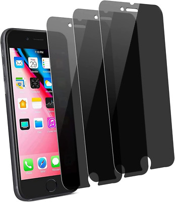 3 PCS Protector de Pantalla Cristal Para iPhone 8 Plus 7 Plus 5.5 inch Black