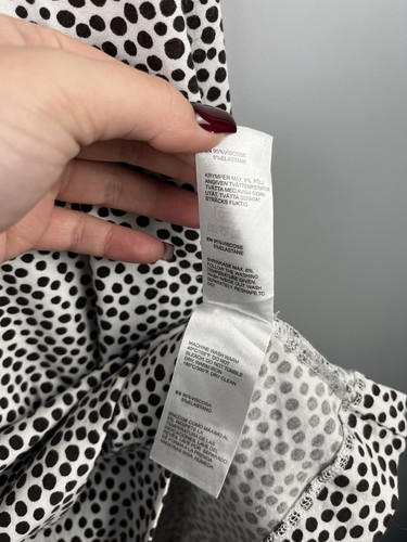 Marimekko Womens Viscose Lagenlook Polka Dot 3/4 Sleeve Casual Long Dress Sz S - Picture 16 of 16