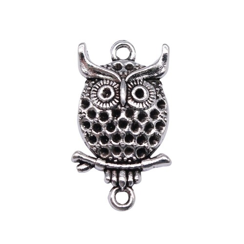 50 Pcs Tibetan Silver Owl Connectors 26x15MM Diy Jewelry Making L15833 - Picture 3 of 3