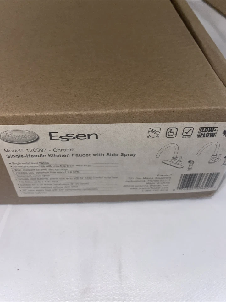 Grifo de cocina Premier Faucet 120097 Essen sin plomo de un solo mango de arco alto Foto 2 de 4