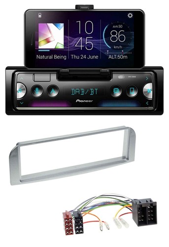 Pioneer USB MP3 Bluetooth DAB Autoradio für Alfa Romeo 147, GT - silbergrau