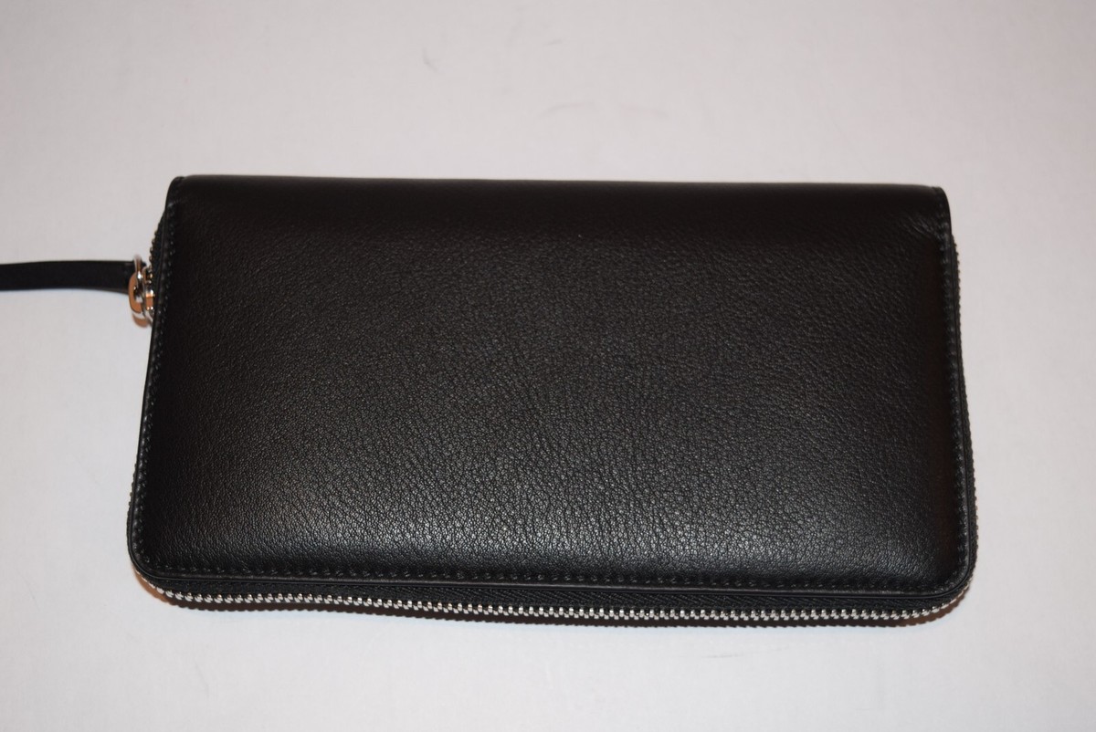 NIB! Authentic Jimmy Choo Logo Bettina Zip Wallet Leather